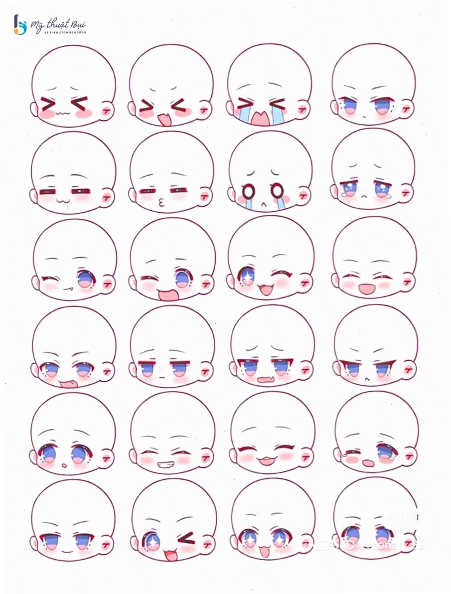 Vẽ mắt chibi nam với các chi tiết sinh động