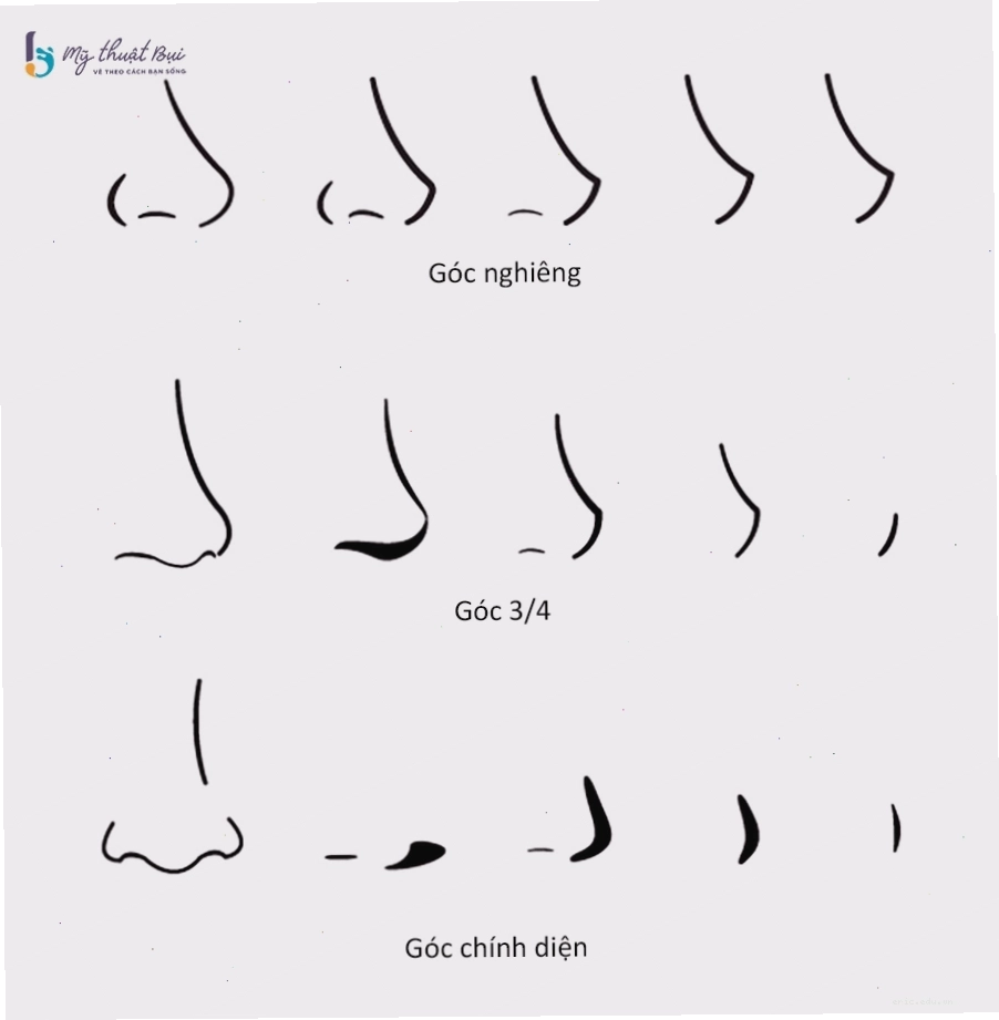 Vẽ mũi đơn giản cho nhân vật anime
