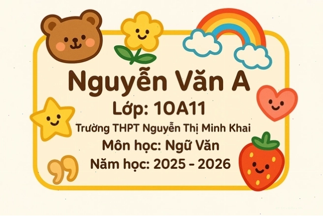 Ví dụ về avatar lớp được tạo bởi AI với phong cách trẻ trung