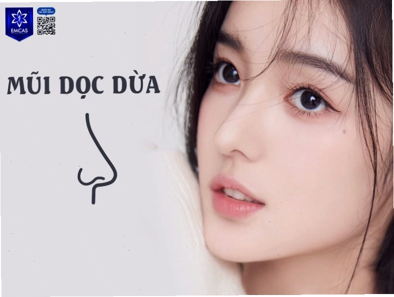 Ví dụ về dáng mũi dọc dừa đẹp