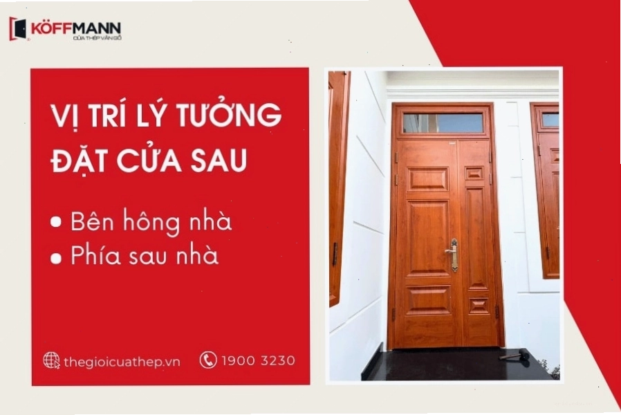 Vị trí lý tưởng để lắp đặt cửa sau nhà theo phong thủy
