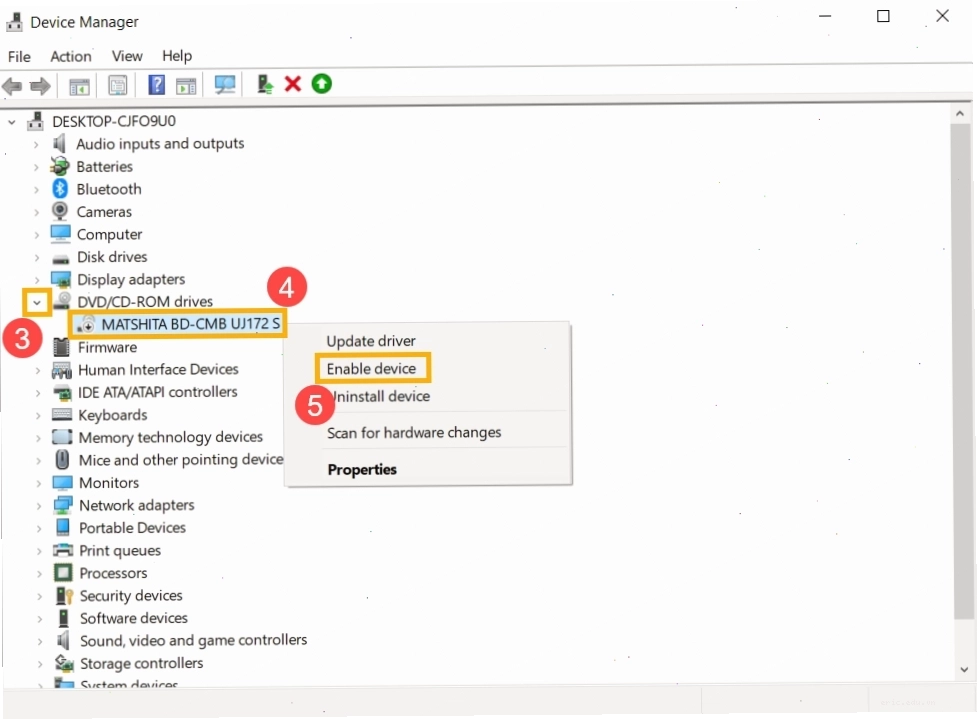 sua loi o dia cddvd khong doc duoc qua device manager