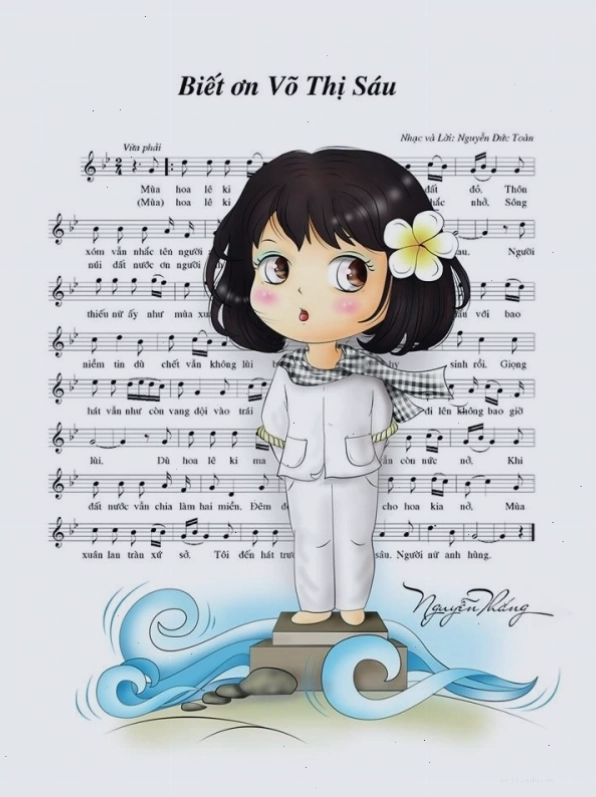 Tác phẩm chibi nhân vật lịch sử Việt Nam trên nền ảnh 4k