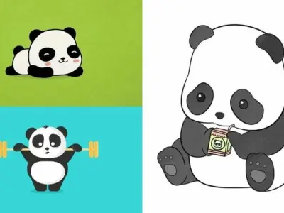 Tổng hợp ảnh chibi panda độc đáo đậm phong cách nghệ thuật