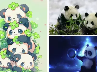 Bộ sưu tập hình nền gấu trúc dễ thương cho mọi thiết bị