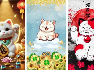 Tải ngay ảnh avatar mèo thần tài đổi vía giàu sang liền tay
