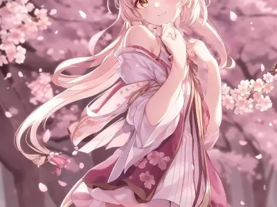 Ảnh avatar hoa anh đào hồng nhẹ nhàng lãng mạn