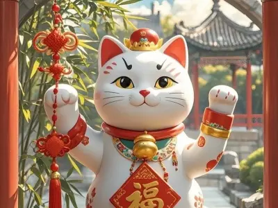 Ảnh avatar mèo thần tài độc đáo mang lại nhiều may mắn