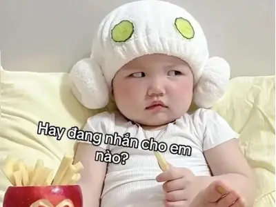 Ngắm ảnh meme em bé hài hước siêu dễ thương thú vị