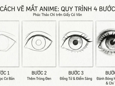 Bí quyết vẽ mắt anime nữ lạnh lùng sắc sảo và cuốn hút