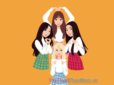 Khám Phá Thế Giới Ảnh Nhóm 4 Người Anime Cute & Vô Tri
