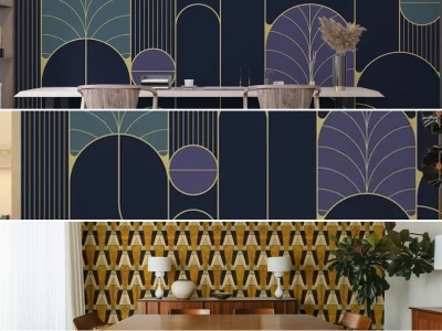 Transform your home with art deco geometric wallpaper for dining room in 2026